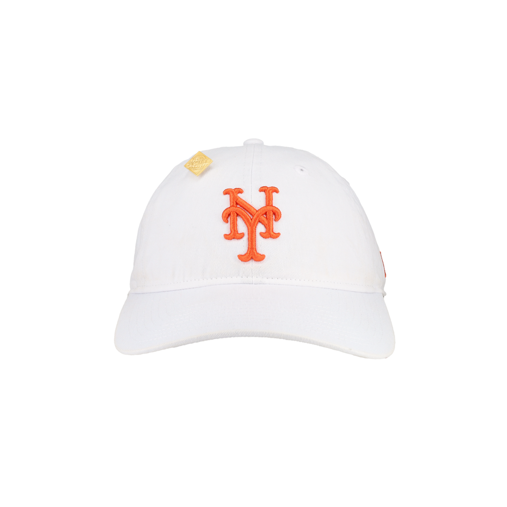 New York Mets New Era 9Twenty Adjustable Hat (White Orange)