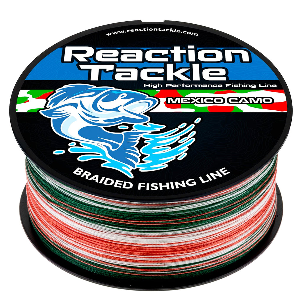 Reaction Tackle Braided Fishing Line - Mexico Camo - NEW