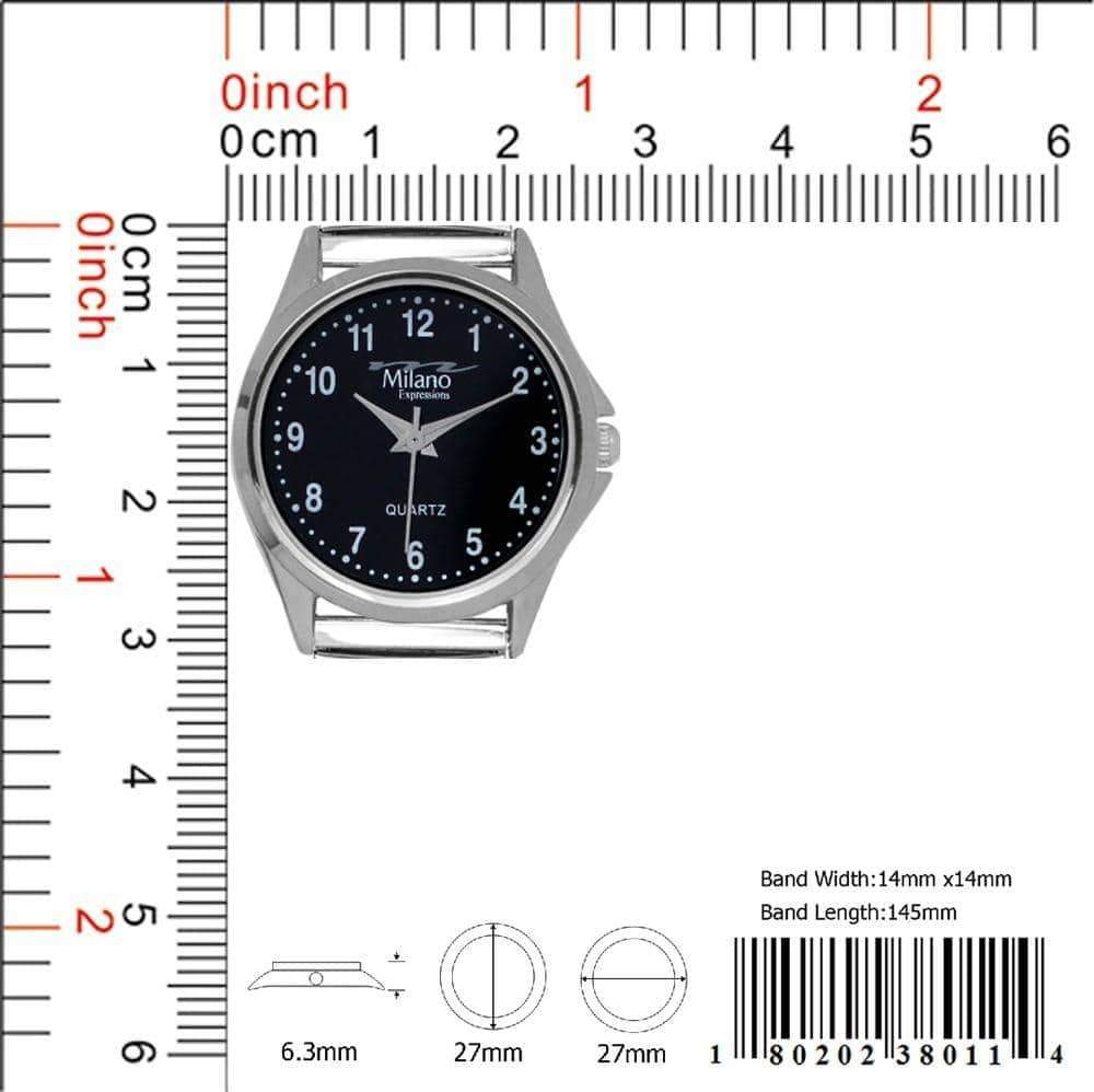 Women's Easy Read White Dial Stretch Steel Slim Watch