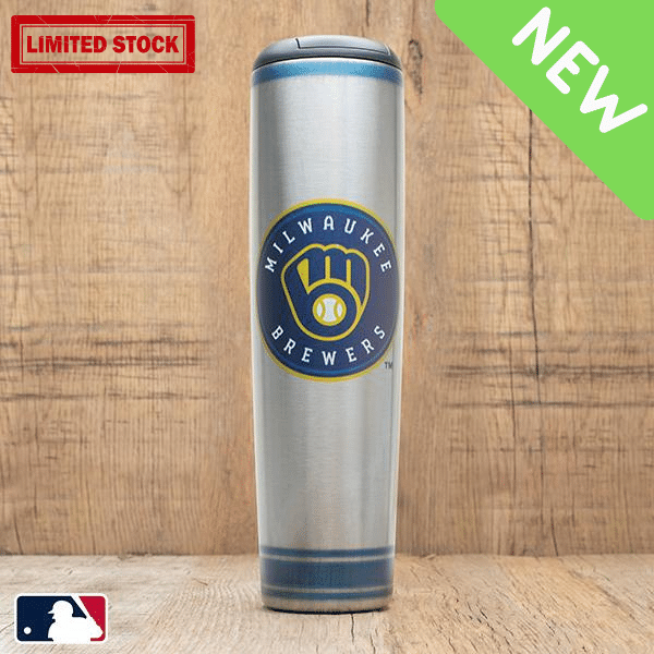 Milwaukee Brewers Metal Dugout Mug | Stainless Steel Baseball Bat Mug