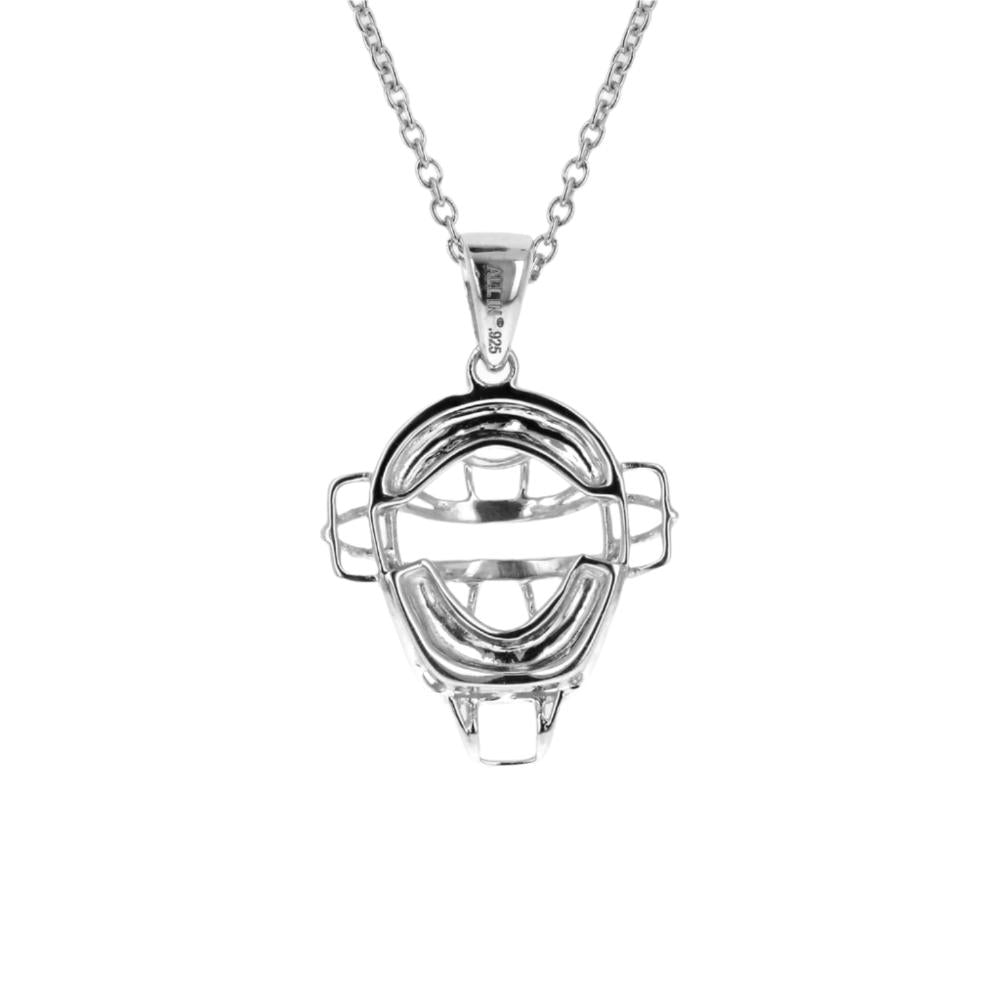 Mini Baseball Catchers Mask Necklace