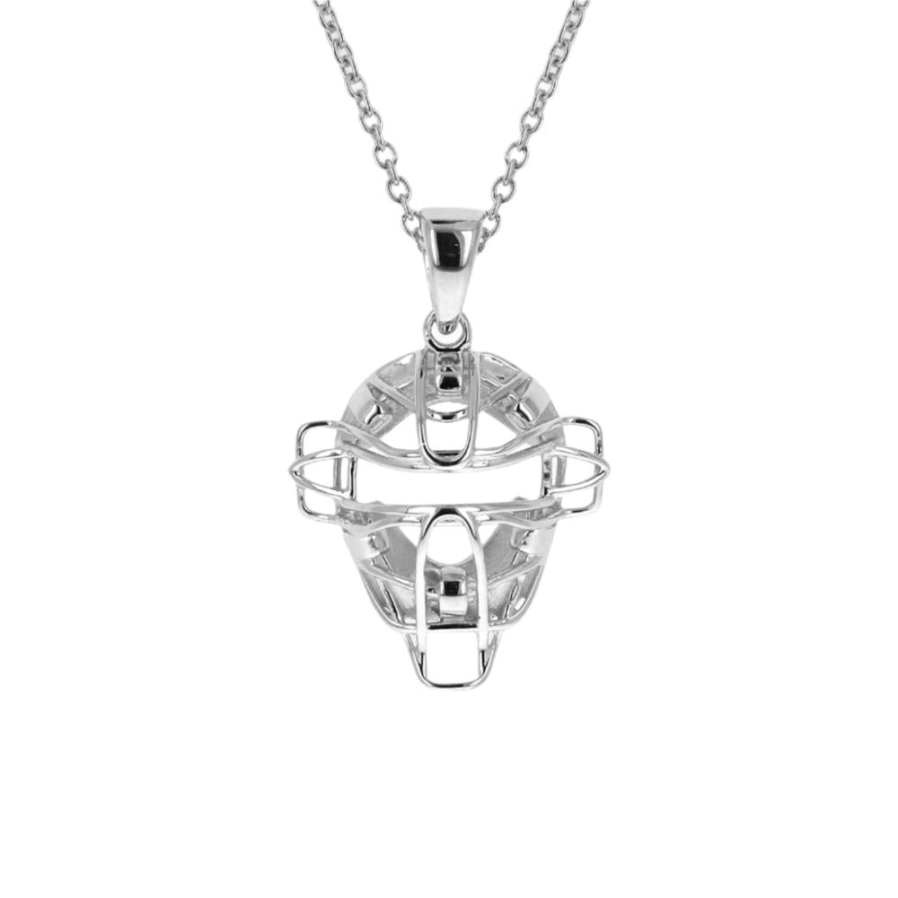 Mini Baseball Catchers Mask Necklace