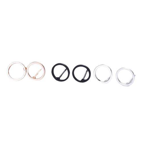 Minimal Gold Circle Stud Earrings Hypoallergenic Sterling