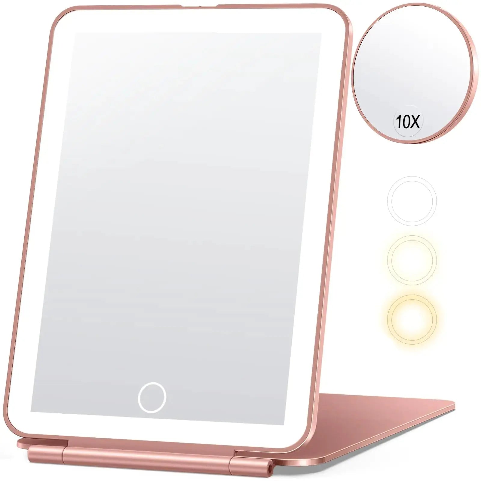miroposs Rechargeable Travel Makeup Mirror | Vanity Mirror with 80LEDs, Portable Ultra Slim Lighted Makeup Mirror