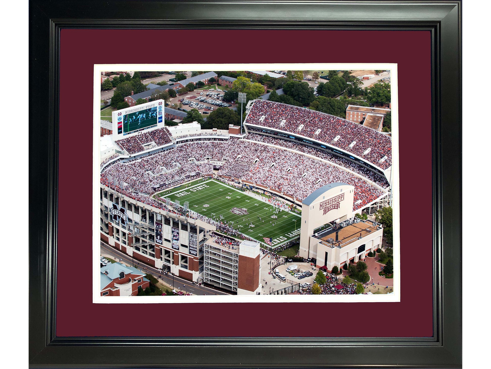 Framed Davis Wade Stadium Mississippi State Bulldogs 11"x14" NCAA Football Photo Professionally Matted