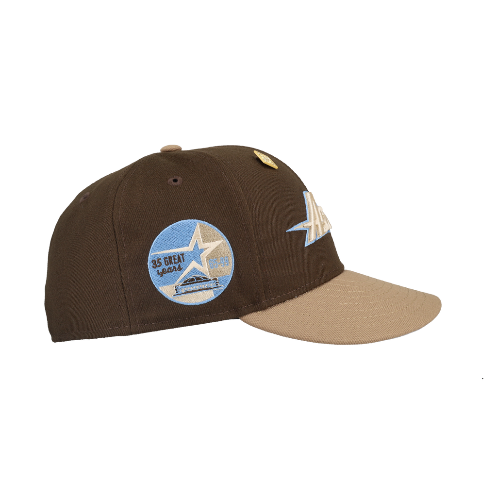 Houston Astros Script 35 Great Years Walnut/Khaki Fitted Hat