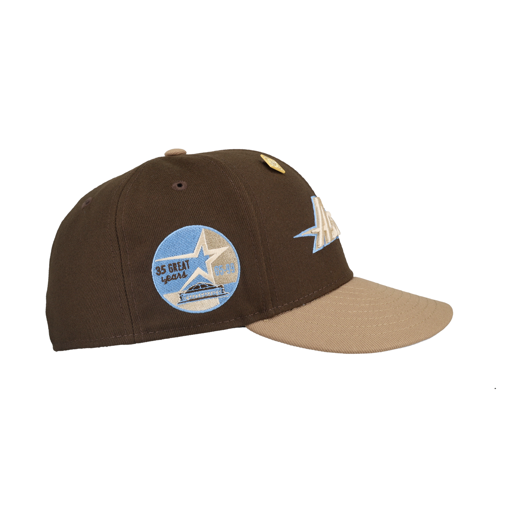Houston Astros Script 35 Great Years Walnut/Khaki Fitted Hat