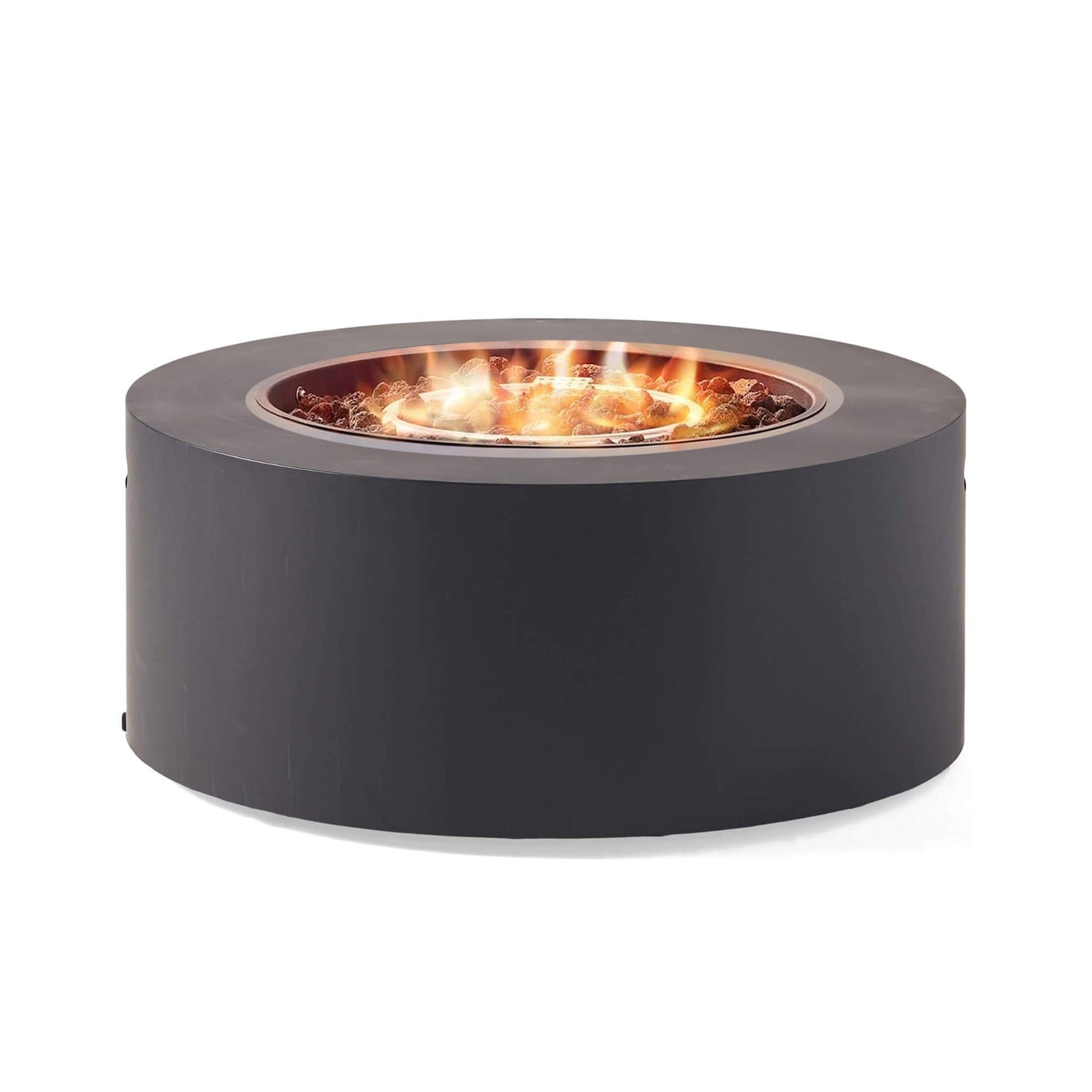Alora Modern 32-Inch 40K BTU Round Iron Propane Fire Pit (SAK29102)