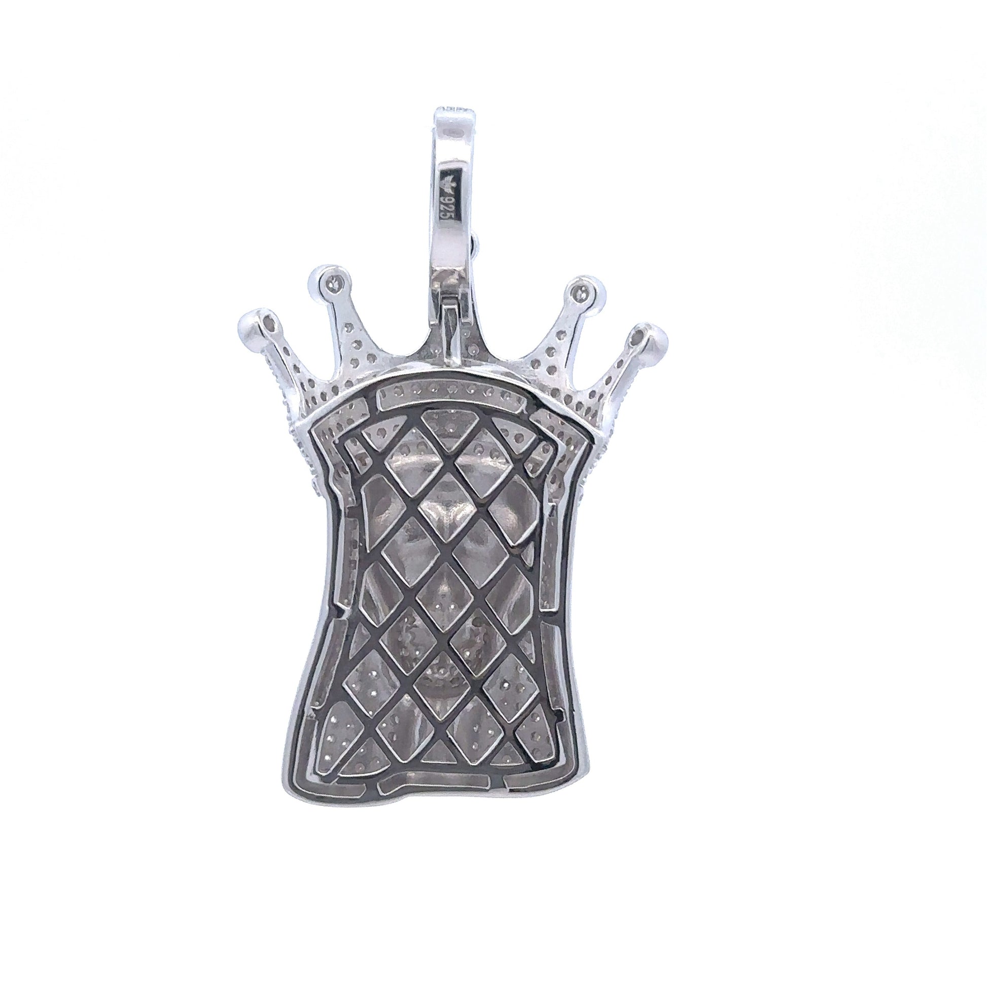 Moissanite Pendant 3.78 CTW 925 Rhodium Pave Sterling