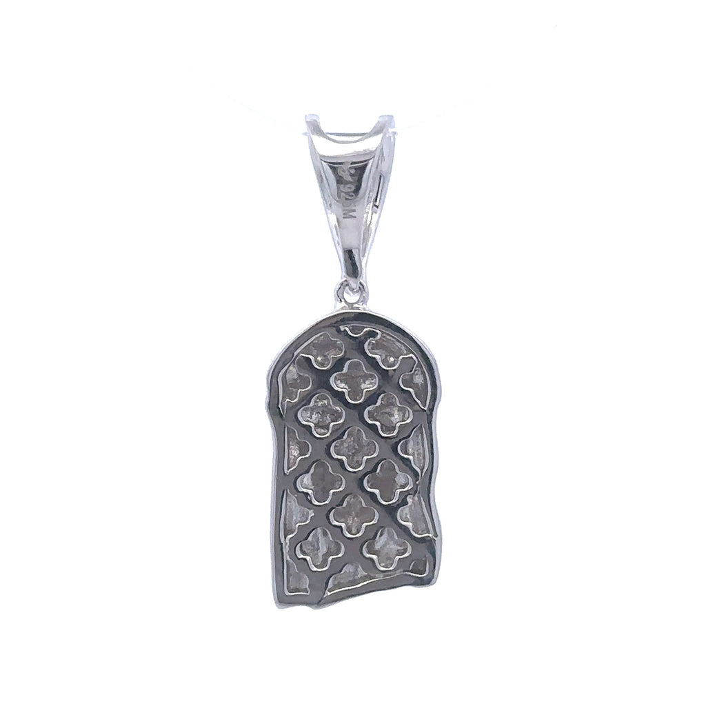 Moissanite Sterling Silver Pendant 0.12 CTW Rhodium