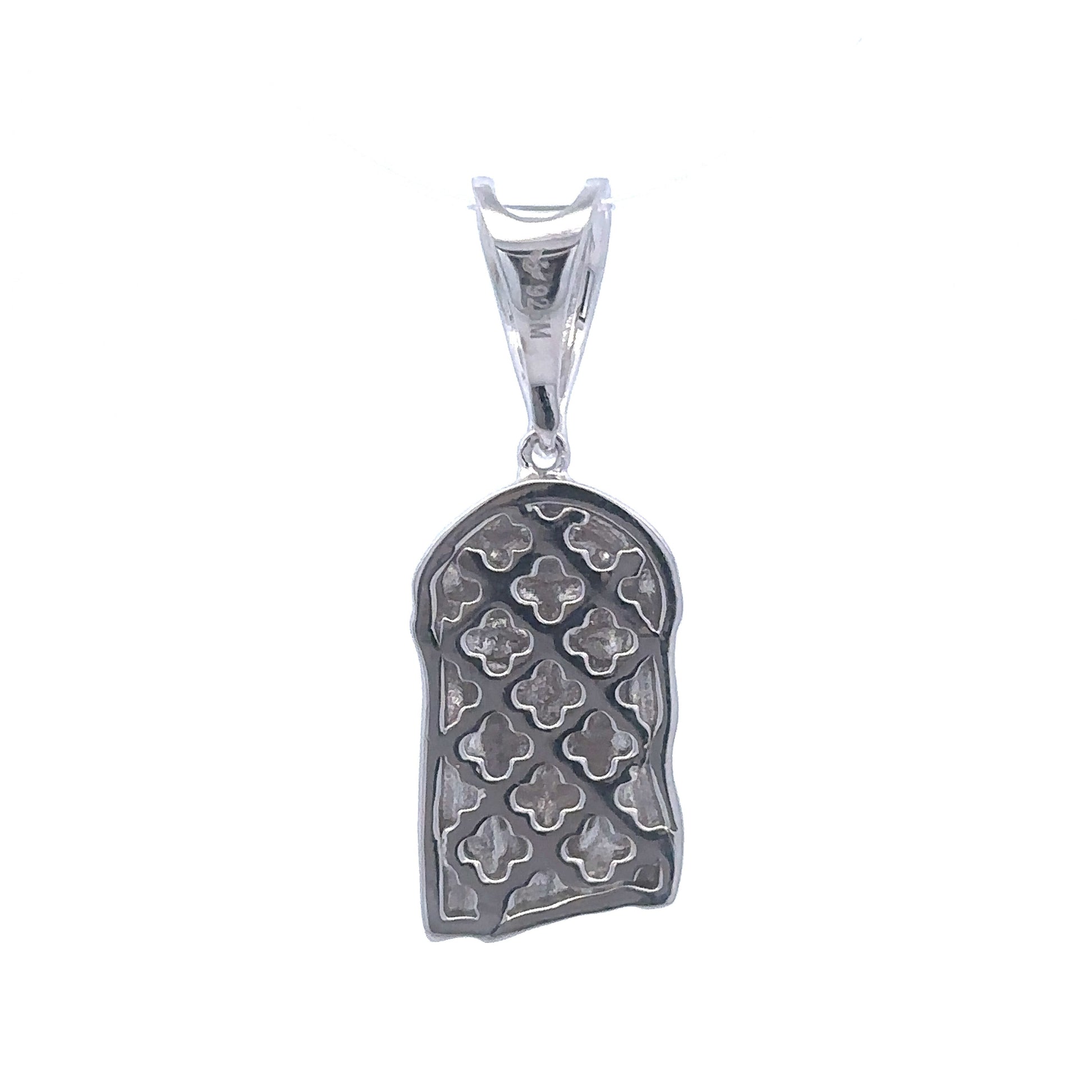Moissanite Sterling Silver Pendant 0.12 CTW Rhodium