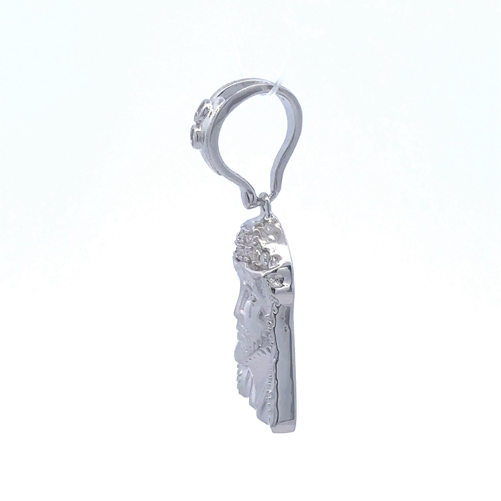 Moissanite Sterling Silver Pendant 0.12 CTW Rhodium
