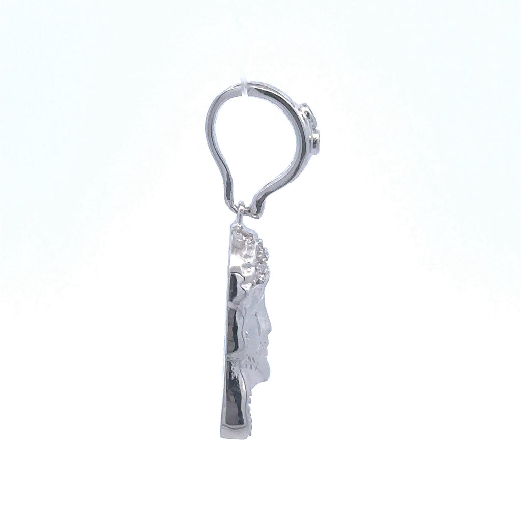 Moissanite Sterling Silver Pendant 0.12 CTW Rhodium