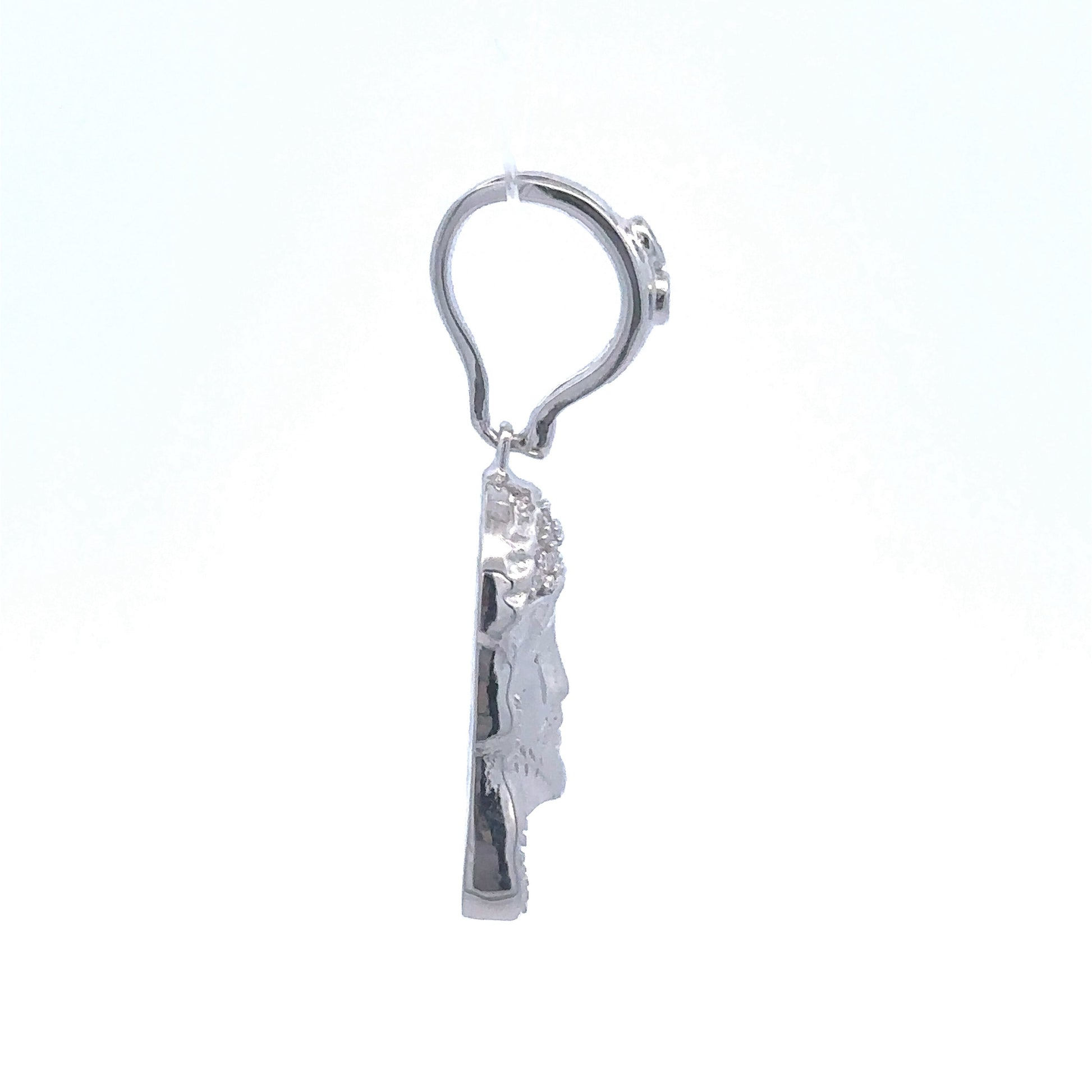 Moissanite Sterling Silver Pendant 0.12 CTW Rhodium