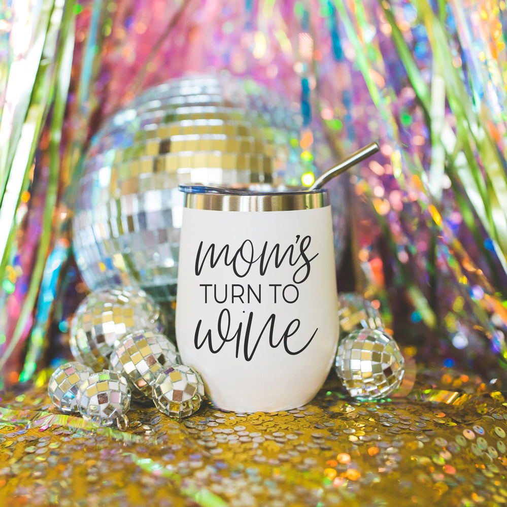 Mom's Turn 12oz Stainless Steel Insulated Travel Mug With Lid BPA Free Hand Wash Only