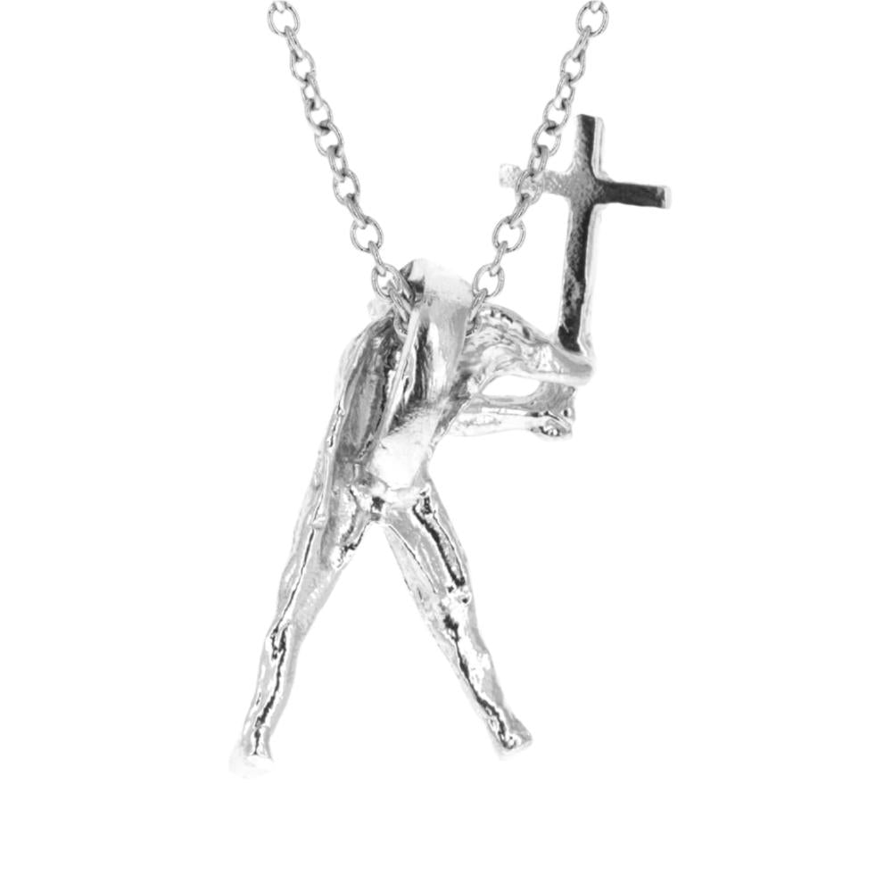 MVP Batter Baseball Cross Necklace