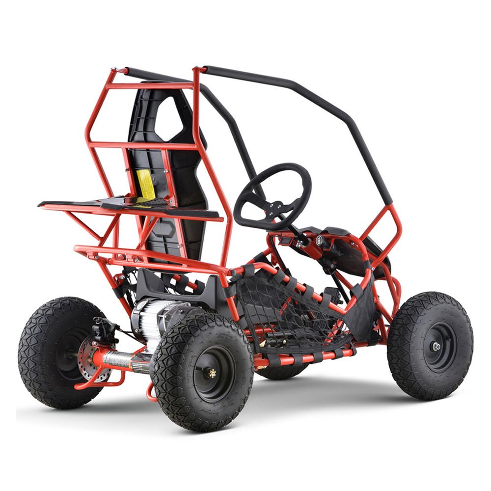 MotoTec Maverick 36V/36AH Red Electric Battery Powered Go Kart, 1000W (SAK85741)