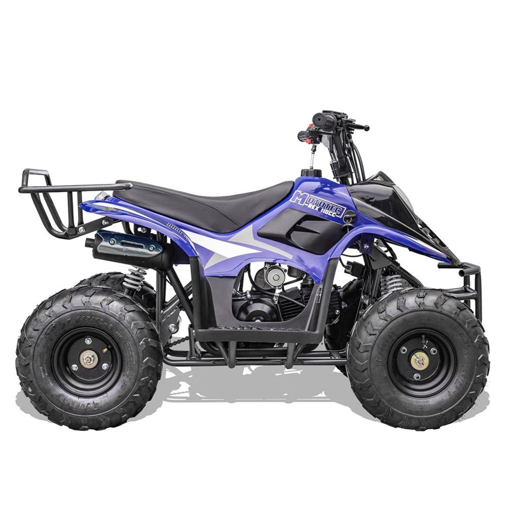 MotoTec Rex 110CC 4-Stroke Mini Kids 4 Wheeler Gas ATV Quad, Blue (SAK78052)