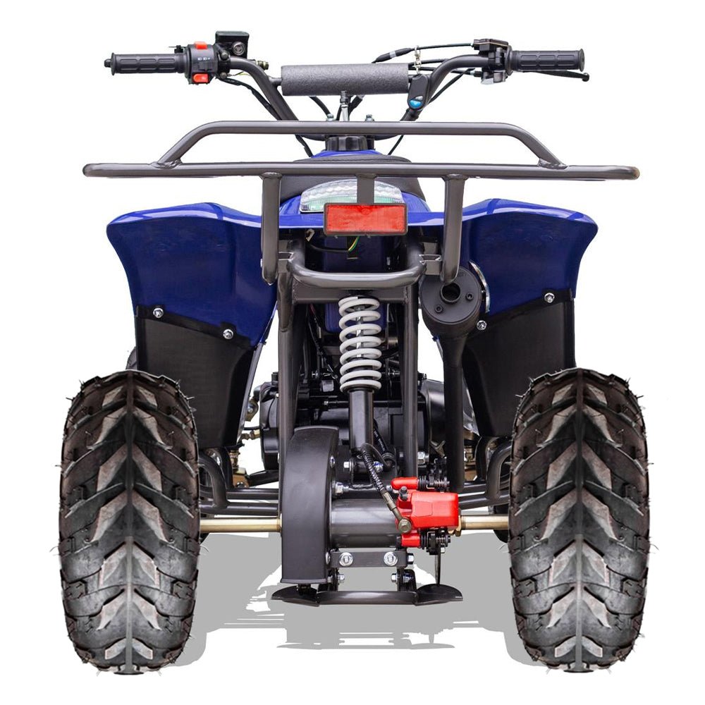 MotoTec Rex 110CC 4-Stroke Mini Kids 4 Wheeler Gas ATV Quad, Blue (SAK78052)