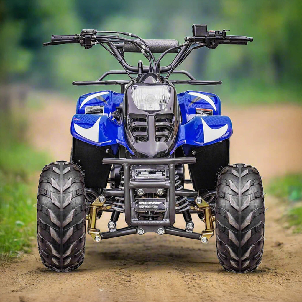 MotoTec Rex 110CC 4-Stroke Mini Kids 4 Wheeler Gas ATV Quad, Blue (SAK78052)