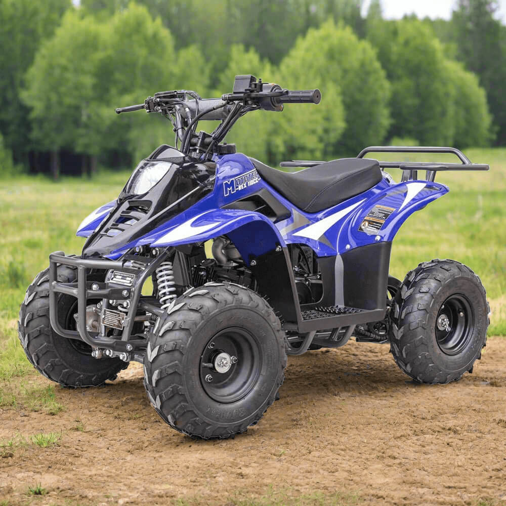 MotoTec Rex 110CC 4-Stroke Mini Kids 4 Wheeler Gas ATV Quad, Blue (SAK78052)