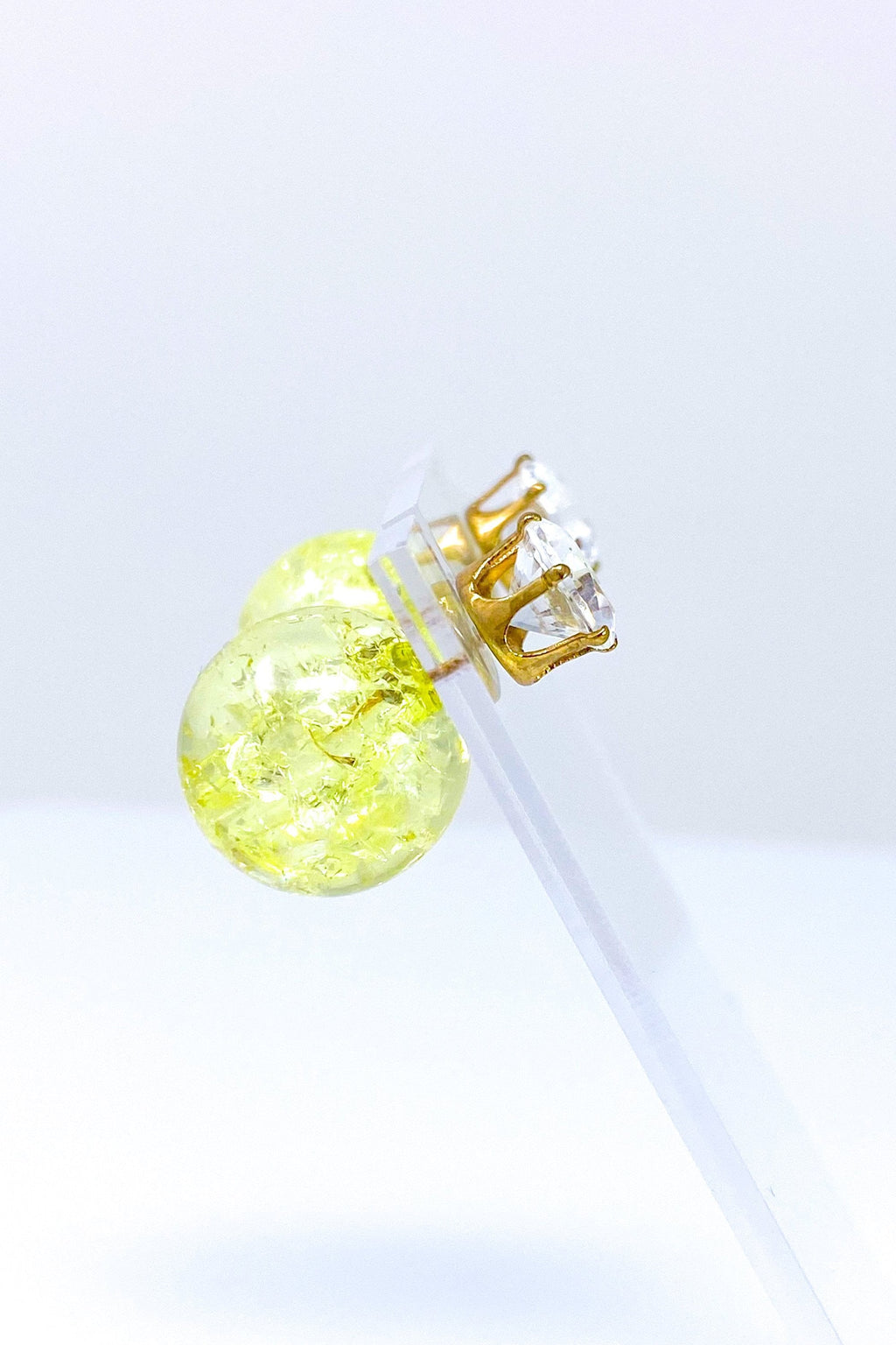 Multicolored Crystal Stud Earrings Sparkle Pink Blue