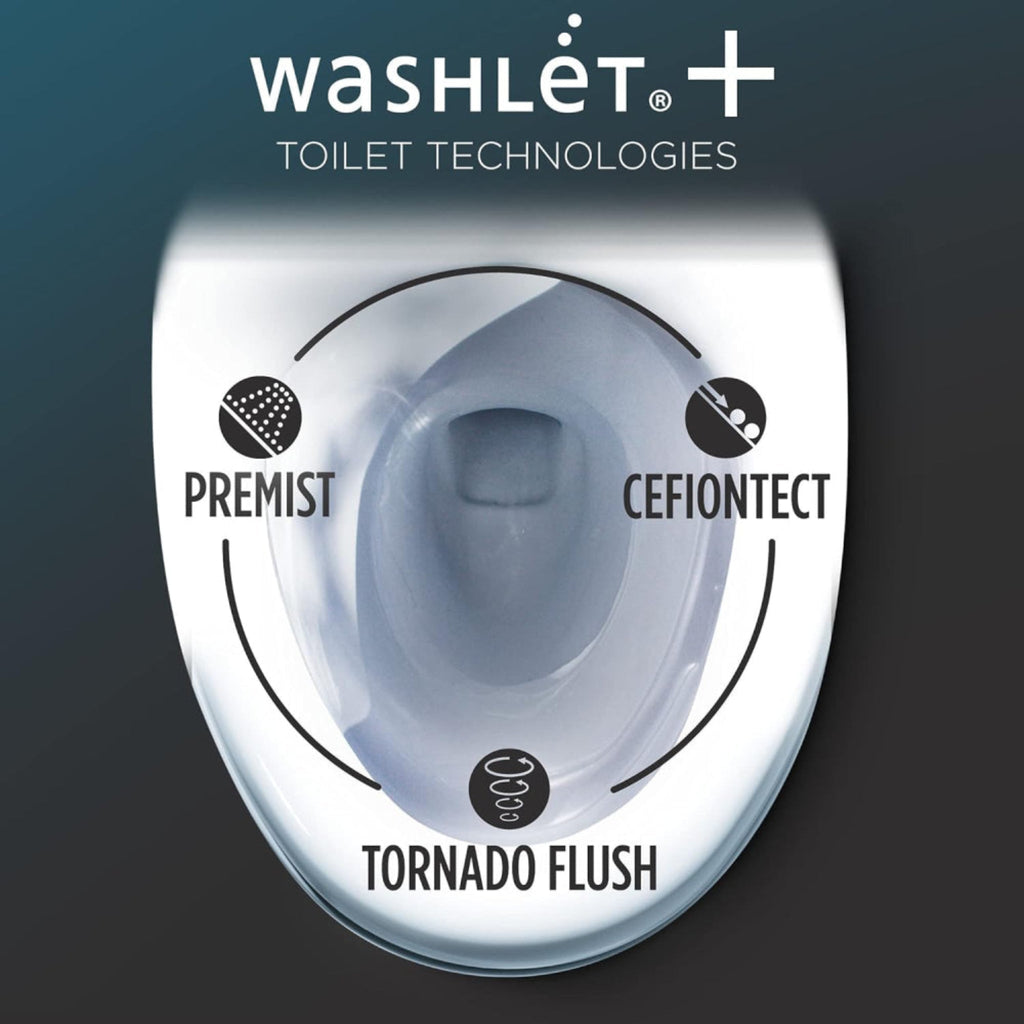 [MW7763084CEFG.10#01] TOTO Drake 1.28 GPF Elongated Universal Height EWater+ Toilet With C5 Bidet Seat (SAK56192)