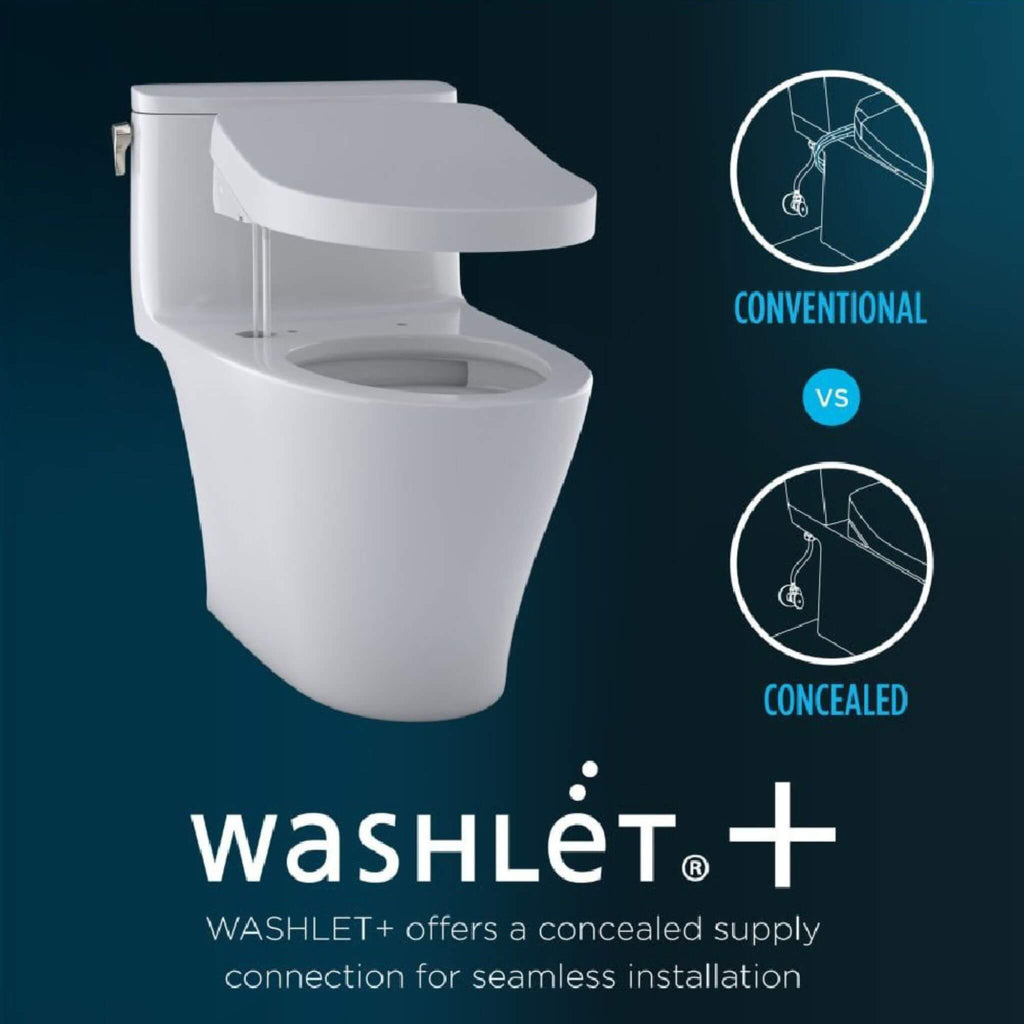 [MW7864736CEFG#01] TOTO Drake 1.28 GPF Elongated Chair Height Toilet Seat With Transitional Washlet S7A (SAK78915)