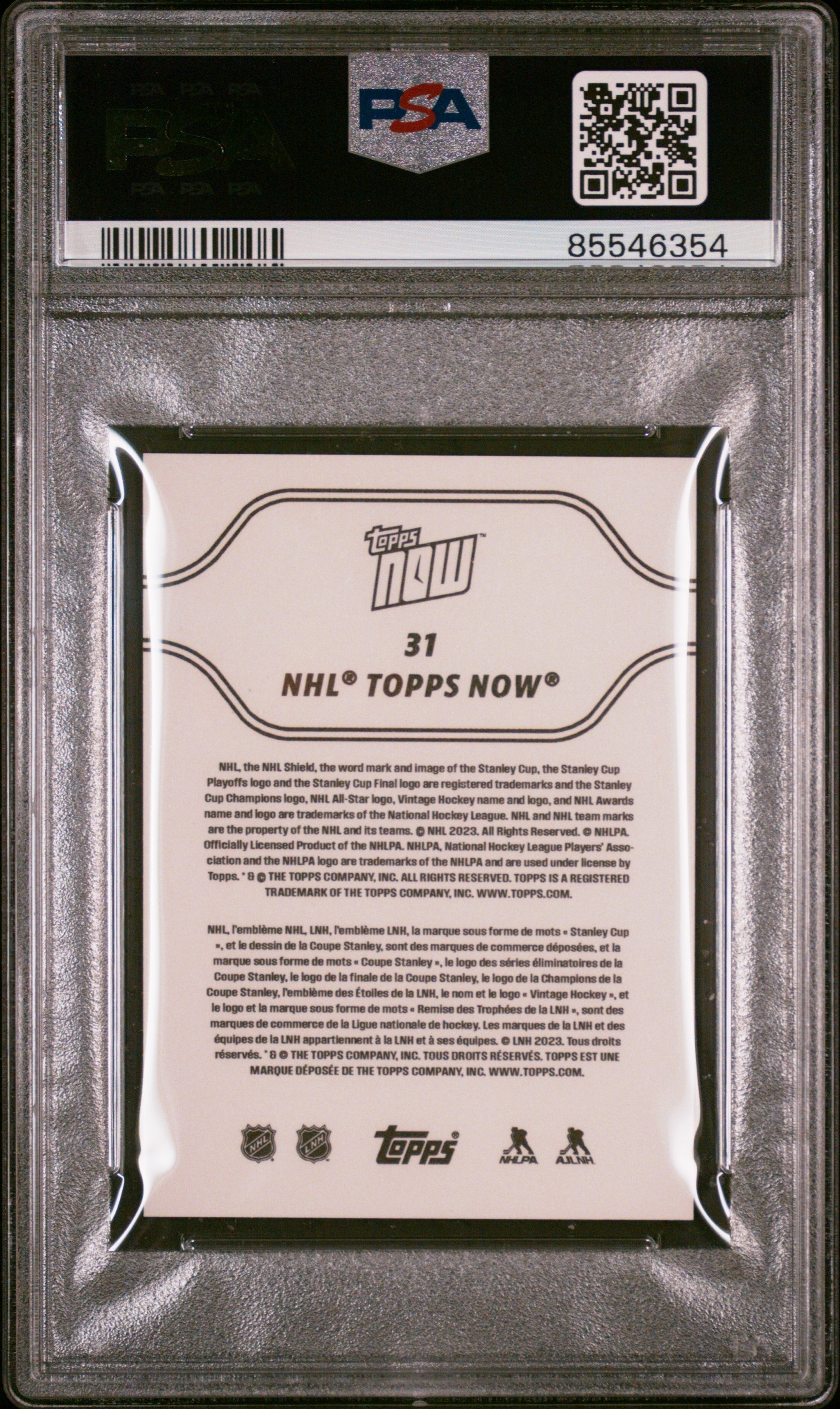 Graded 2023 Topps Now NHL Connor Bedard #31 Stickers Rookie RC Hockey Card PSA 10 Gem Mint