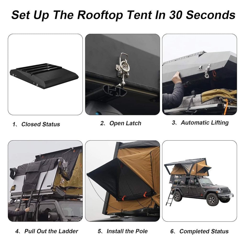 Naturnest Sirius 3 Premium 2XL 3-Person Clamshell Rooftop Tent (SAK62917)