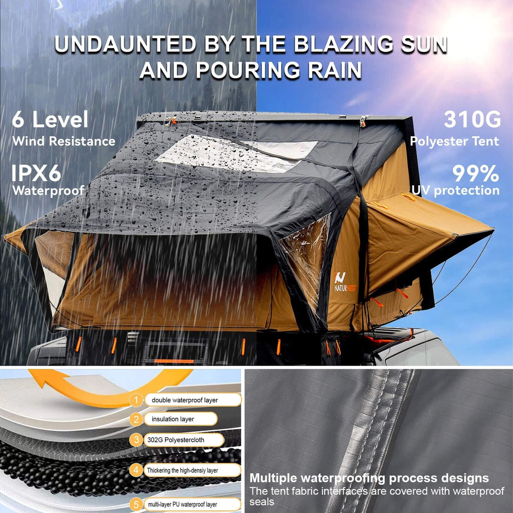 Naturnest Sirius 3 Premium 2XL 3-Person Clamshell Rooftop Tent (SAK62917)