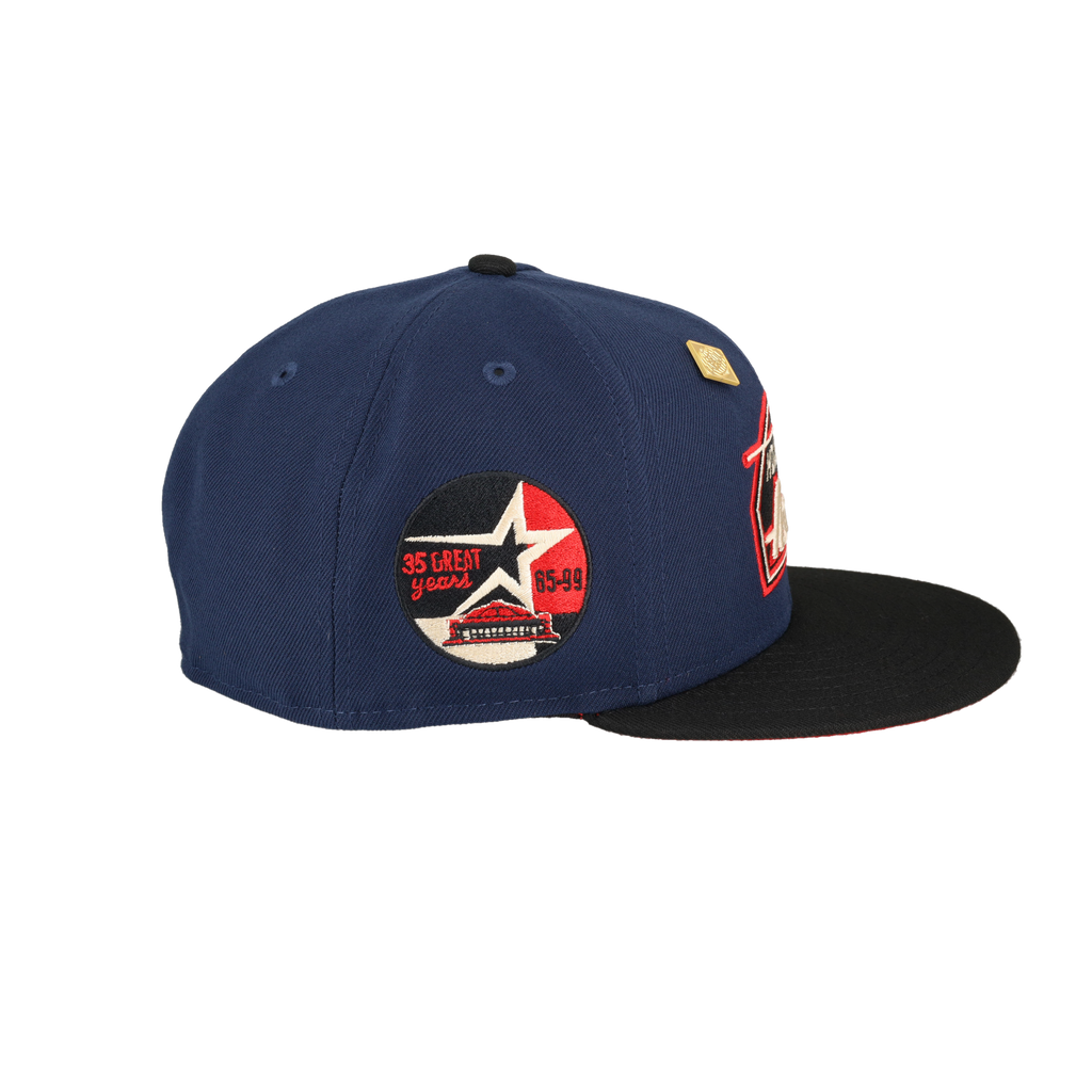 Houston Astros Midnight Crimson Collection 35 Great Years Fitted Hat