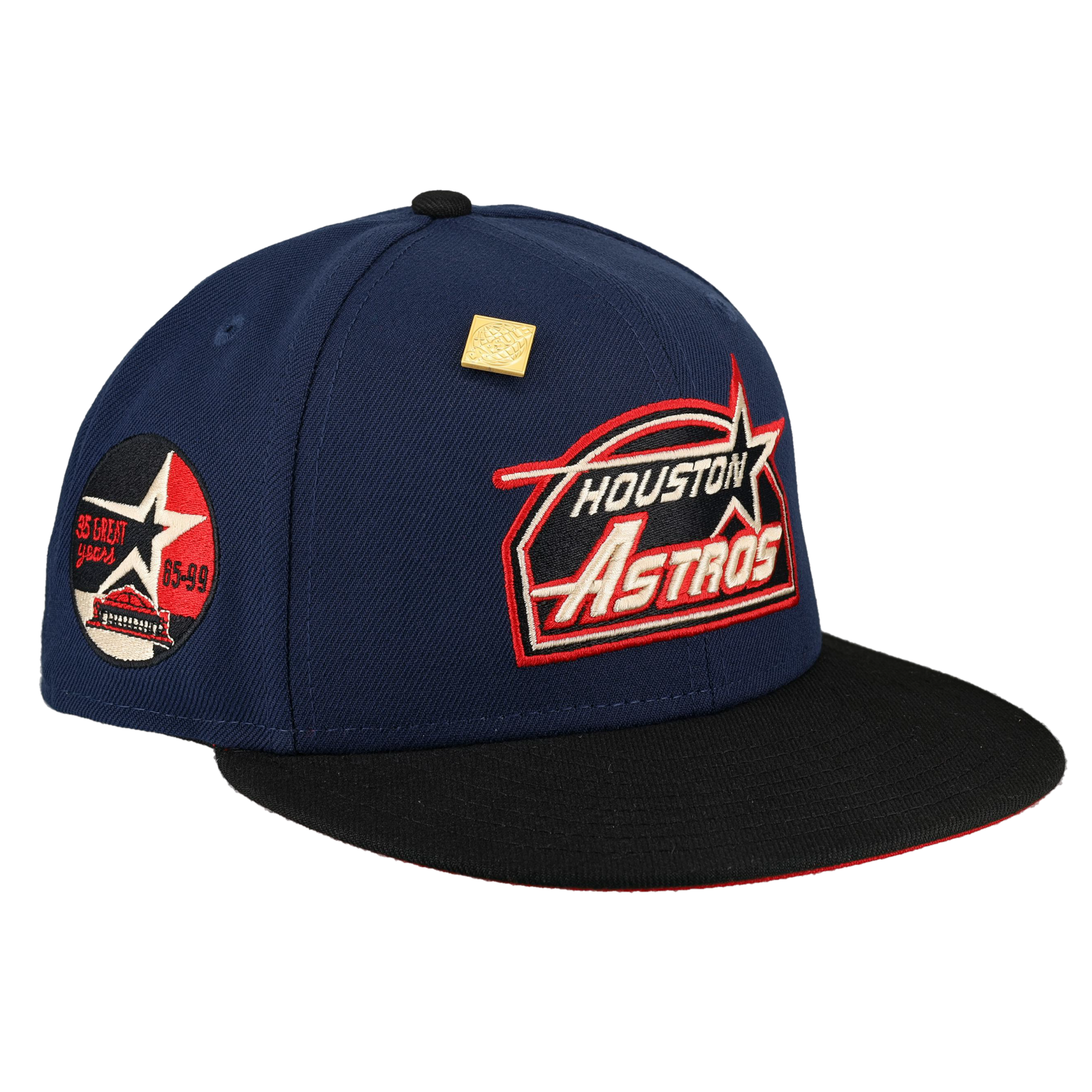 Houston Astros Midnight Crimson Collection 35 Great Years Fitted Hat