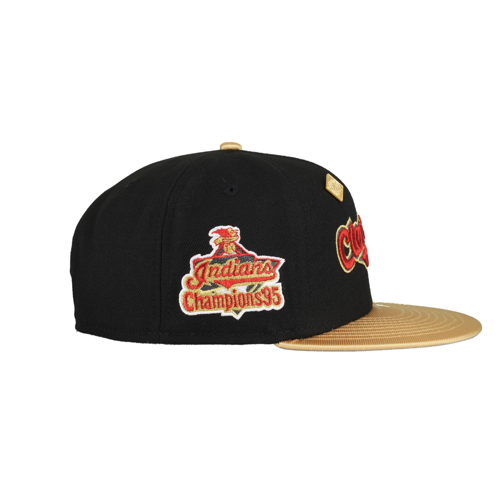 Cleveland Indians Black 1995 Champions Patch 59Ffity Fitted Hat