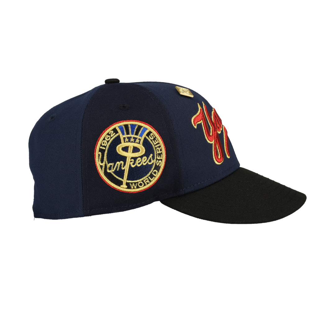 New York Yankees Navy Pinwheel 1962 World Series Patch 59Fifty Fitted Hat
