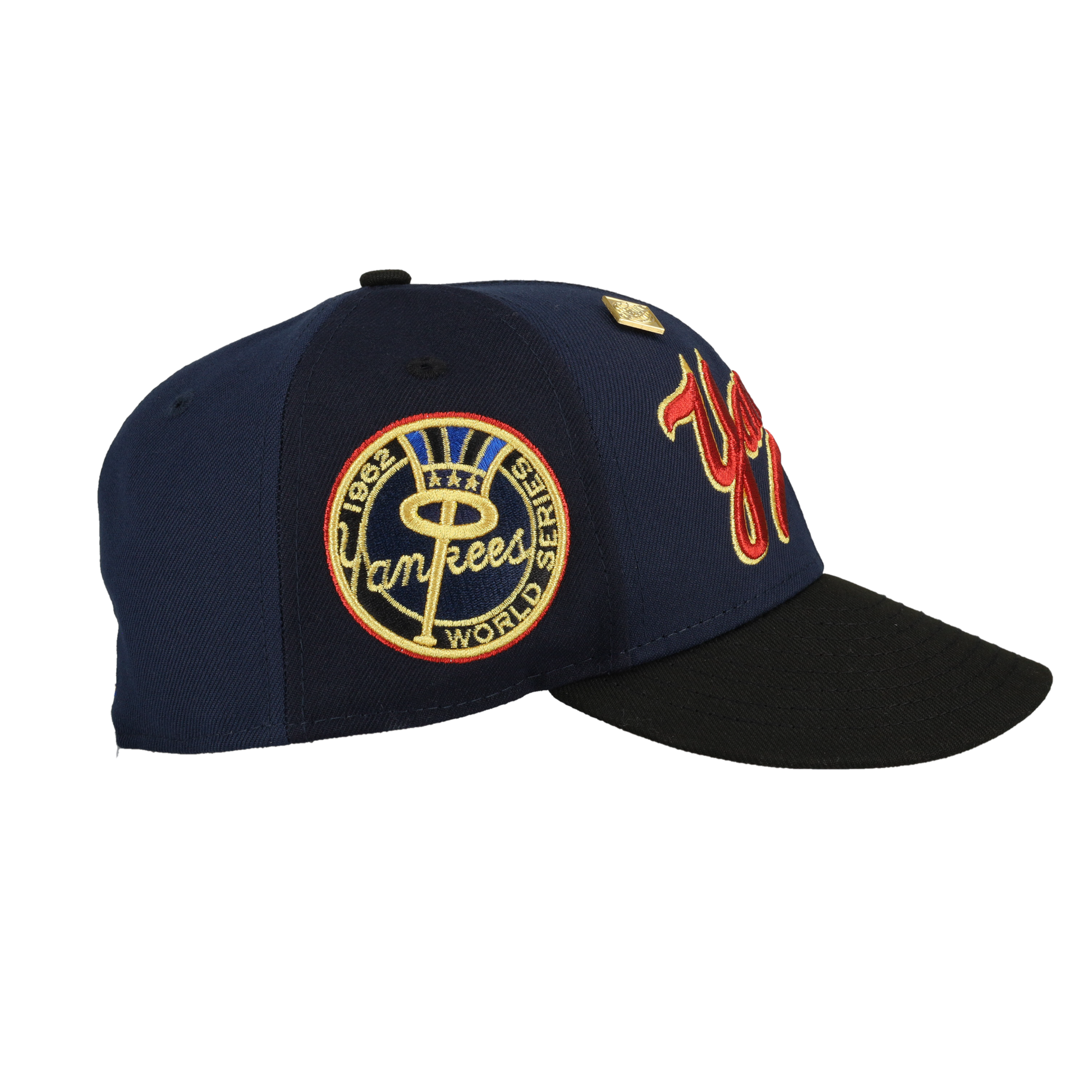 New York Yankees Navy Pinwheel 1962 World Series Patch 59Fifty Fitted Hat