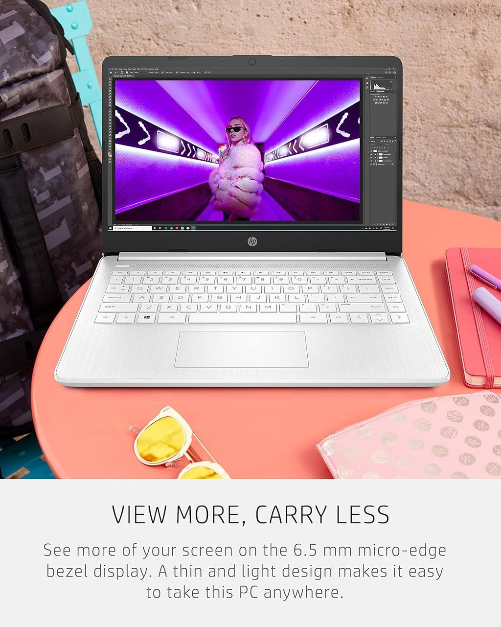 HP 14DQ0052DX 14" Laptop – Intel Celeron N4120 • 4GB RAM • 64GB eMMC – Win 11 Home (Open box)