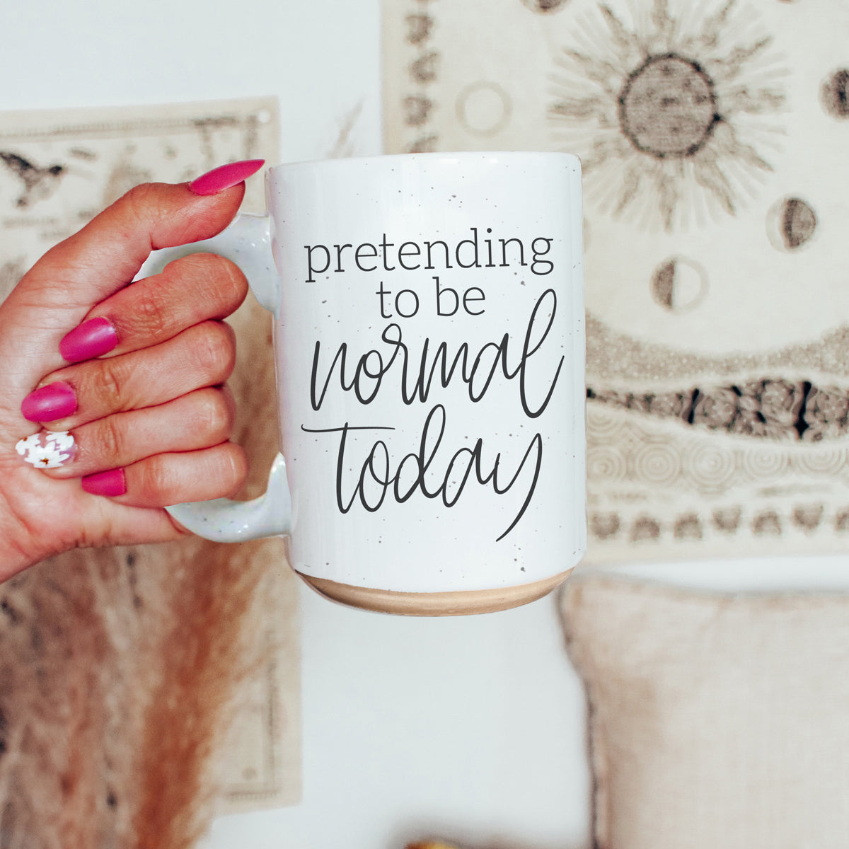 Funny Pretending To Be Normal Today 16oz Ceramic Coffee Mug Office Gift