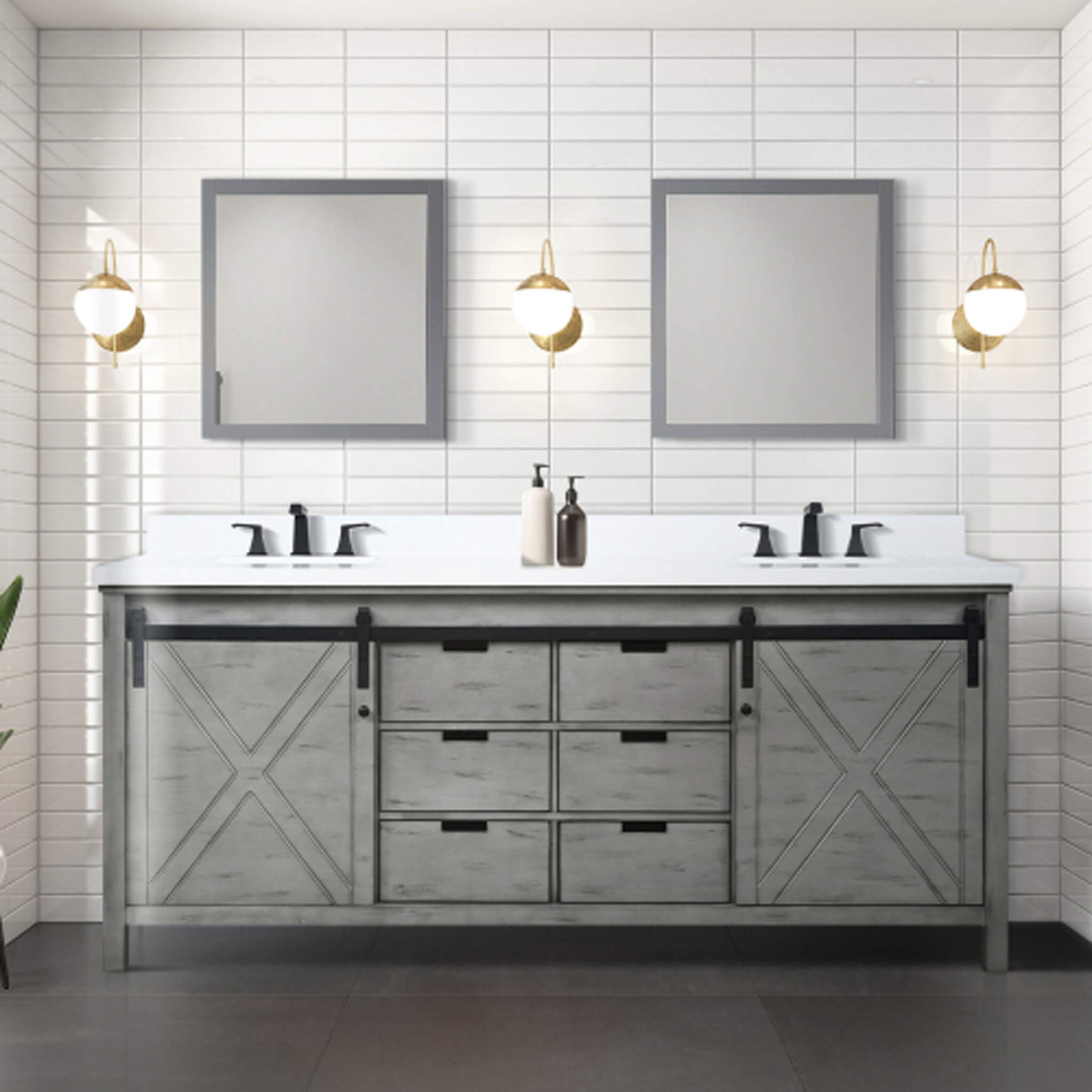 Nuvia 80-Inch Fully Assembled Double Bath Vanity With Soft Close Cabinets [No Countertop] (SAK53904)