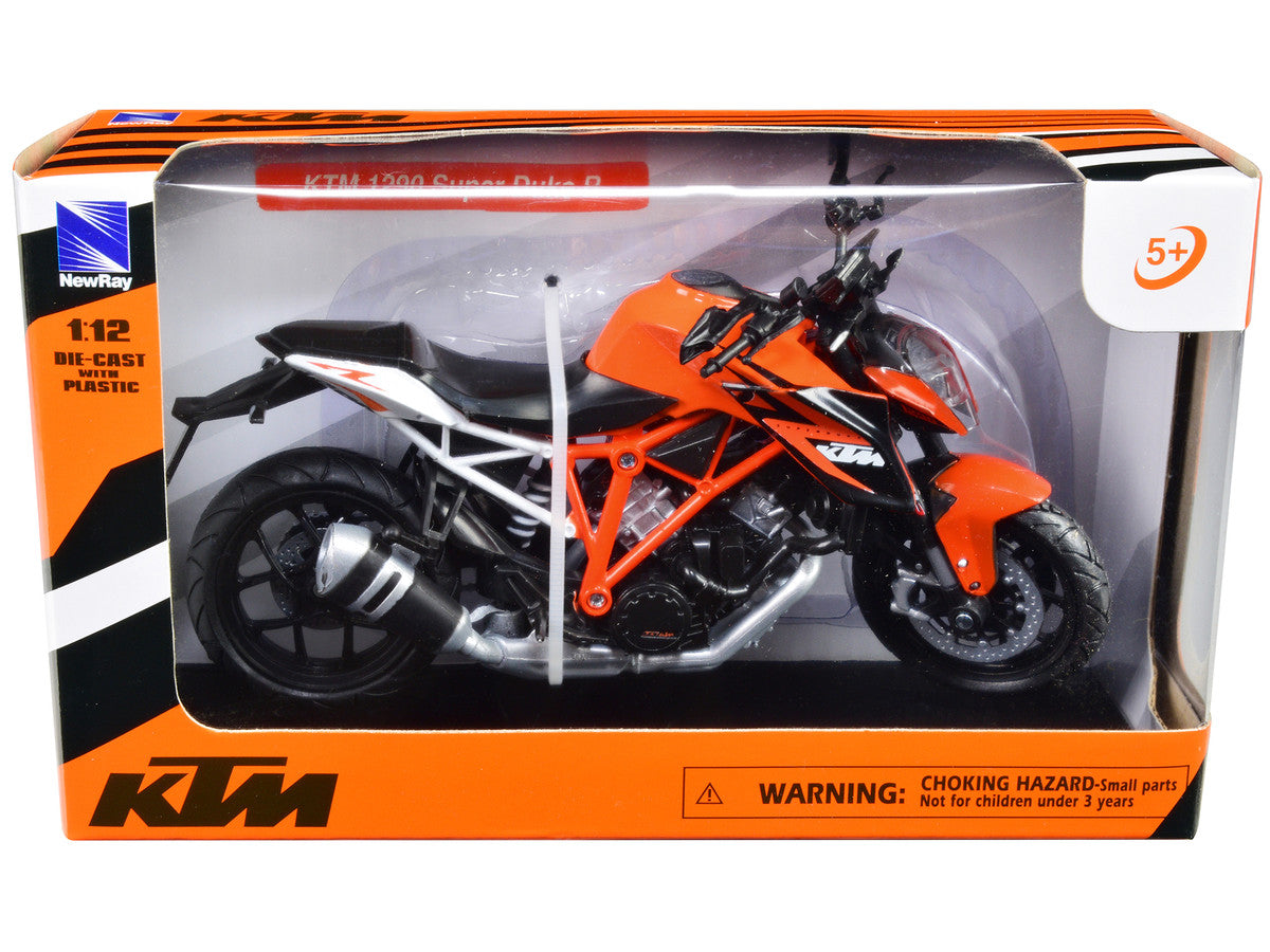 KTM 1290 Super Duke R Motorcycle Orange 1/12 Diecast Model by New Ray