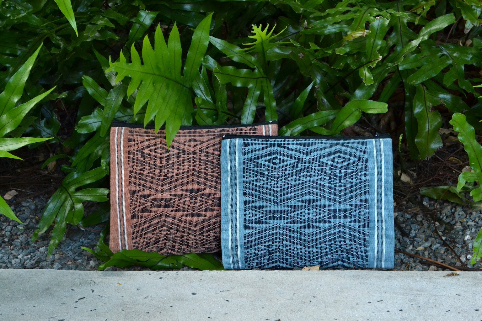 Ocean Tribal Handwoven Clutch Beach Bag Woven Mulberry Saa Lined Black Interior