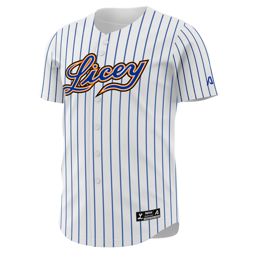 2025-2026 Official Licey Blue Pinstripe Jersey Arrieta - Men's Classic LIDOM Baseball