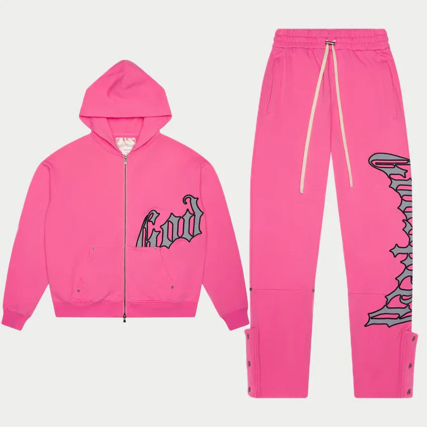 Godspeed OG Logo Sweatsuit (Fuchsia Washed)
