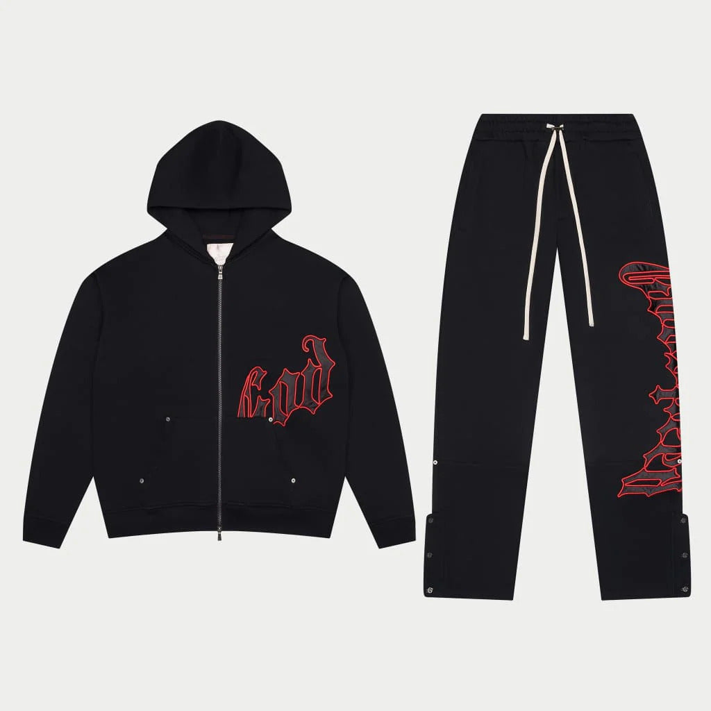GODSPEED OG Logo Sweatsuit V2 (Black/Red)