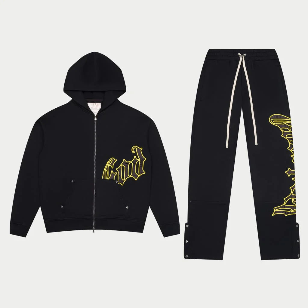 GODSPEED OG Logo Sweatsuit V2 (Blk/Yellow)