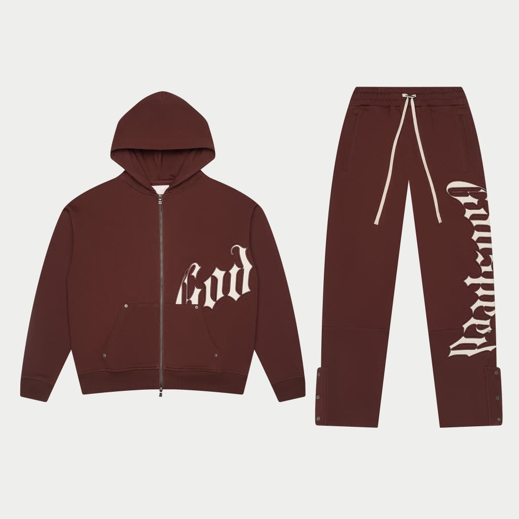GODSPEED OG Logo V2 Sweatsuit (Brown/White)