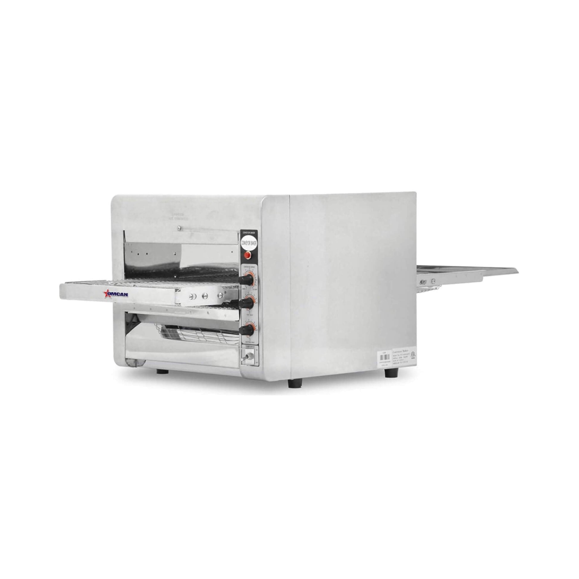 Omcan Premium Commercial Stainless Steel Conveyor Restaurant Countertop Pizza Baking Oven, 3600W (SAK48164)