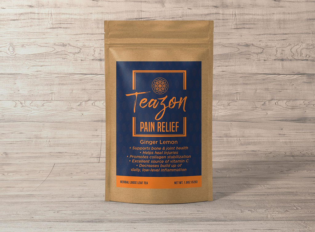 Pain Relief Ginger Lemon for Inflammation Loose Leaf Tea 20 servings (1.8 oz) - EXPIRED 8/2025