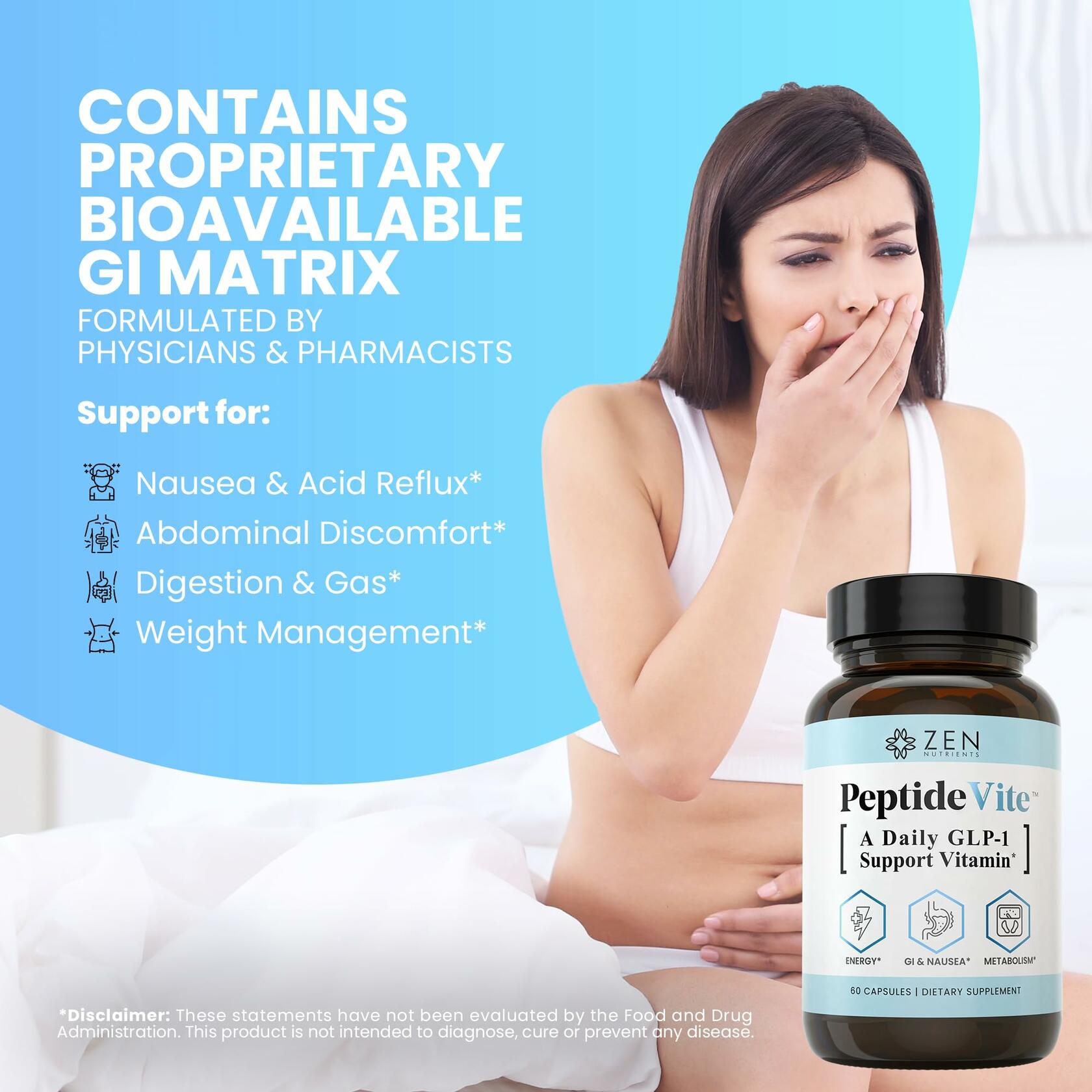 PeptideVite Multivitamin Supplement for Metabolic Health and Nausea Support