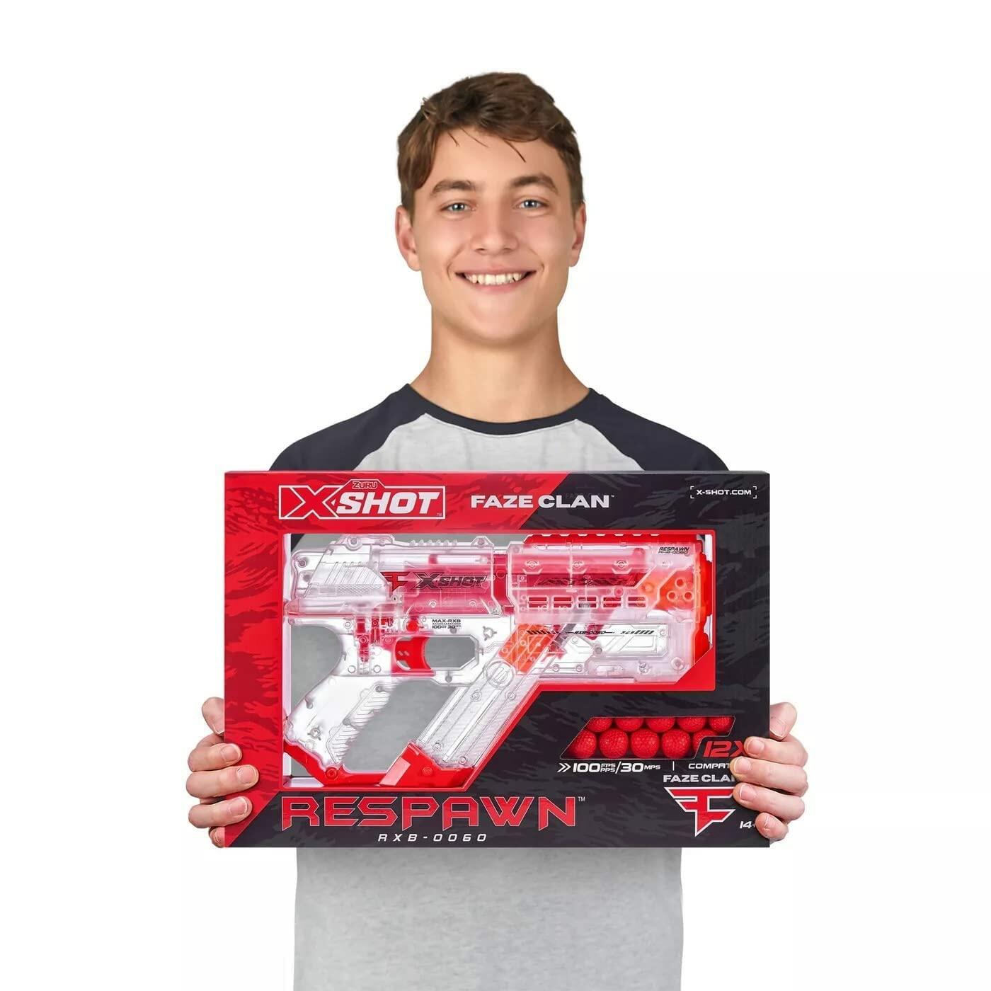 X-Shot Faze Clan Respawn Foam Dart Launchers (3-Pack) with 36 Foam Dart Balls